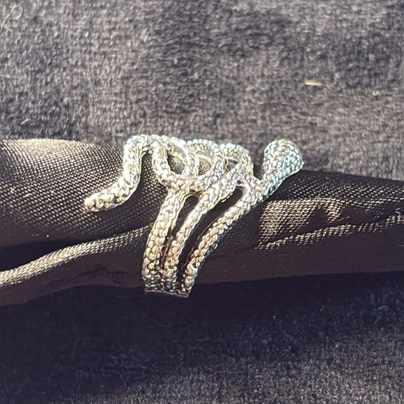 Unisex Silver Alloy Snake Ring - Boho Gothic Punk Love - Lunar New Year Sz 7 - Picture 8 of 12
